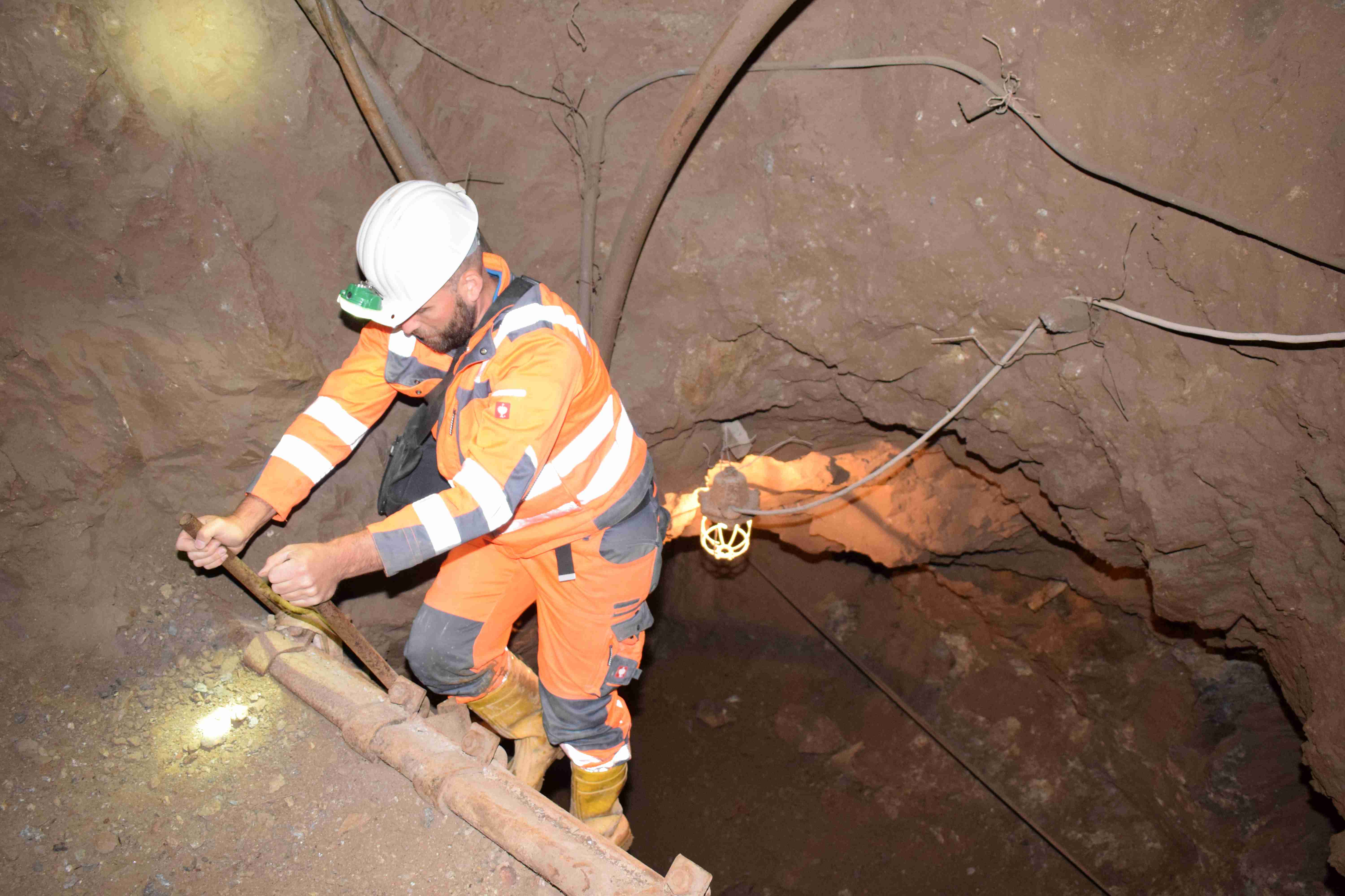 Wolfgang in an underground mine